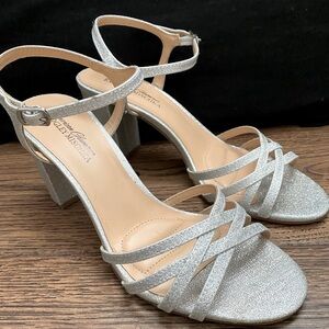 Glittery Silver Heels